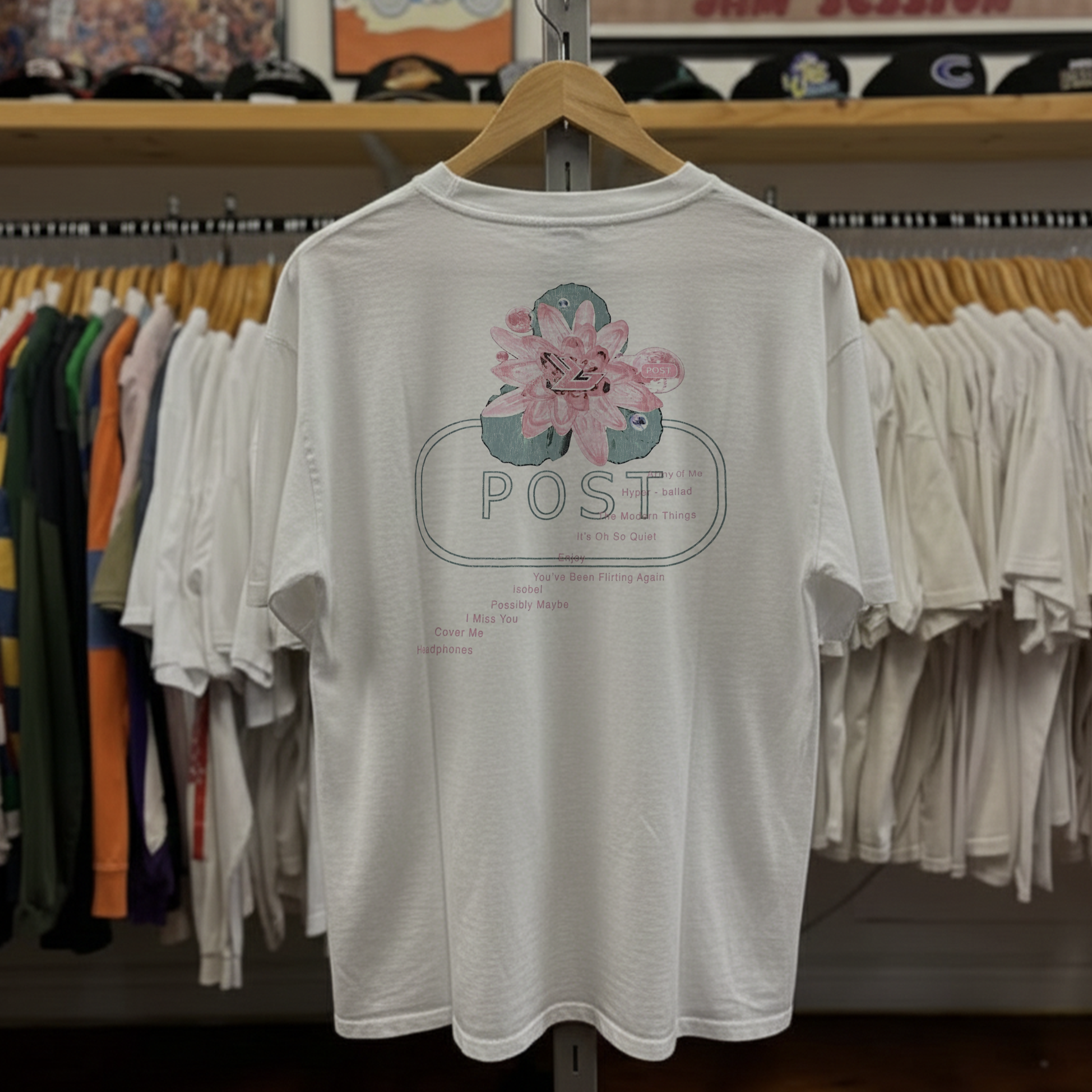 1995 Björk Post Washed White Tee