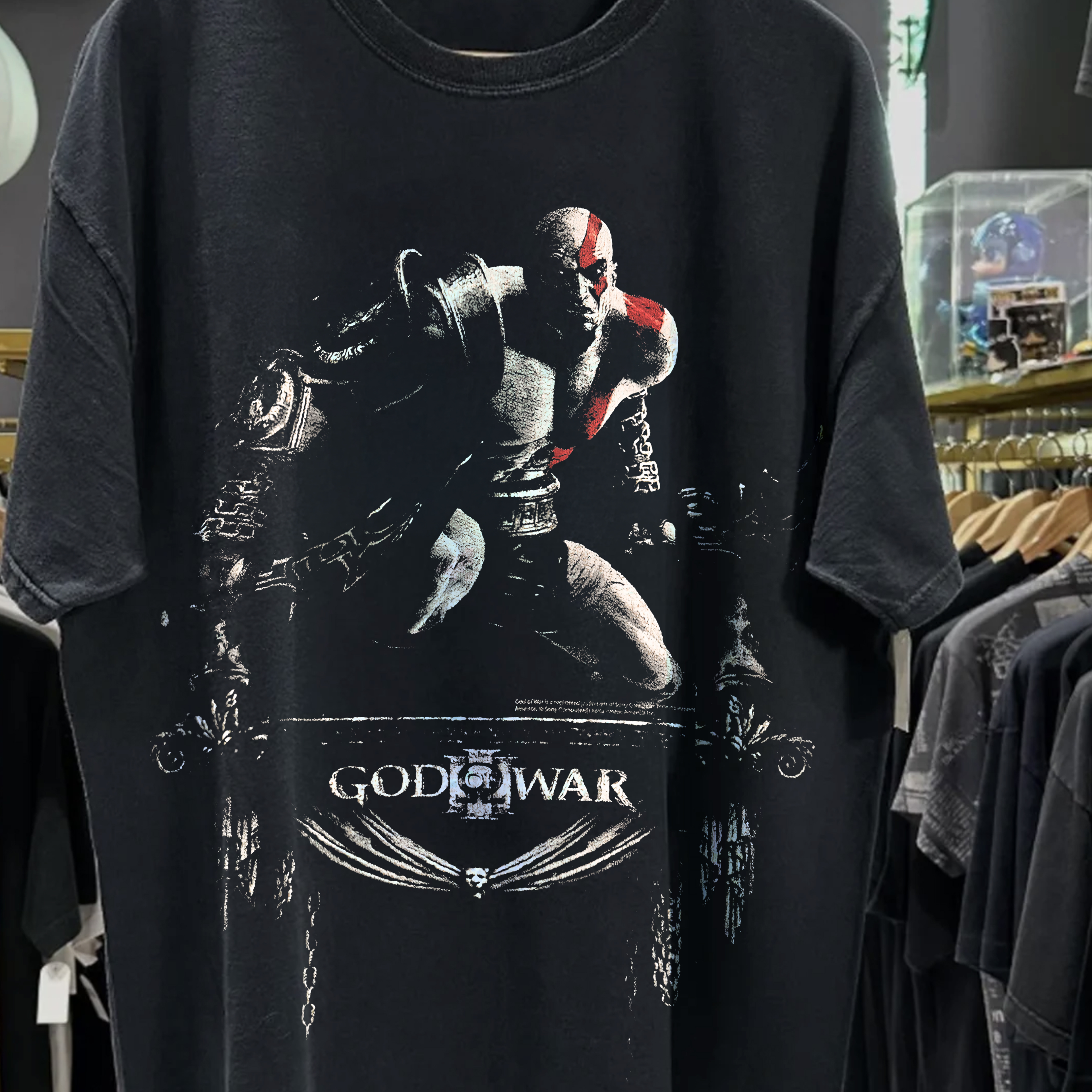 2010 God Of War III Promo Washed Black Tee
